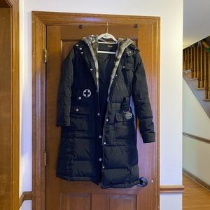 Black Winter Coat with Belt